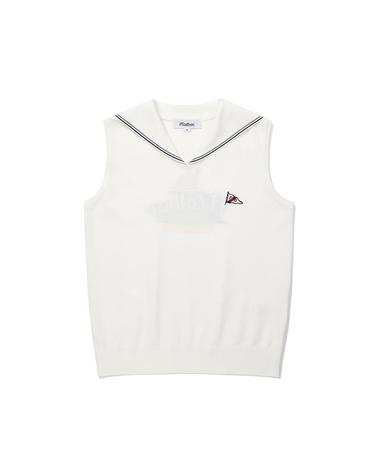 [밀라코/국내발송] 말본  세일러 카라 니트 베스트 OFF WHITE  M6122PKV11OWT