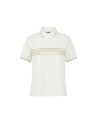 [밀라코/국내발송] 말본골프 여성 컬러 블록 와플 티셔츠 CREAM  M6222PTS54CRM