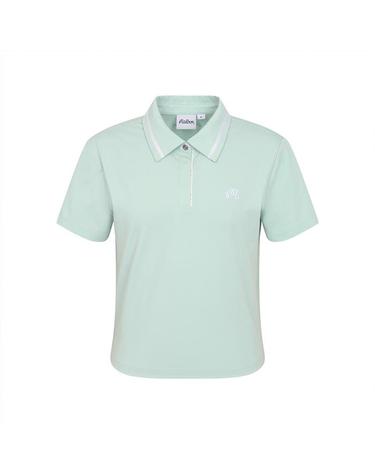 [밀라코/국내발송] 말본골프 여성 컬러 팁 베이직 크롭 티셔츠 LIGHT MINT  M6222PTS52MTL
