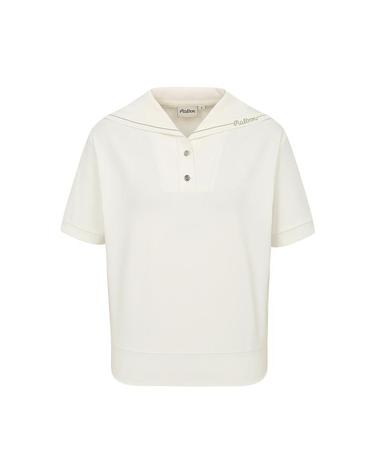 [밀라코/국내발송] 말본골프 변형 에리 블루종 반팔 OFF WHITE  M6322PTS11OWT