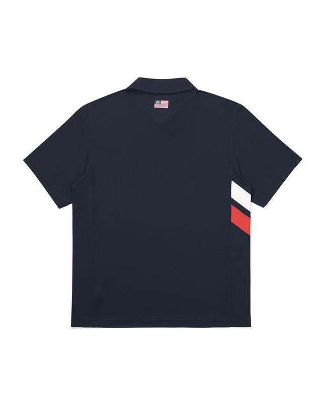 말본골프 [밀라코/국내발송] 말본골프 XERO 버킷 플래그 폴로 티셔츠 NAVY M5321PTS02NVY 착용컷