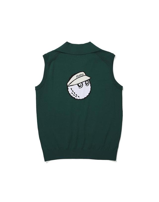 말본골프 [밀라코/국내발송] 말본골프 변형에리 니트 카라 베스트 GREEN M5222PKV32GRN 착용컷