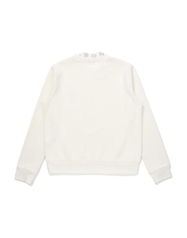 말본골프 [밀라코/국내발송] 말본 이중 모크넥 로고 티셔츠 IVORY M5422PTL51IVY 착용컷