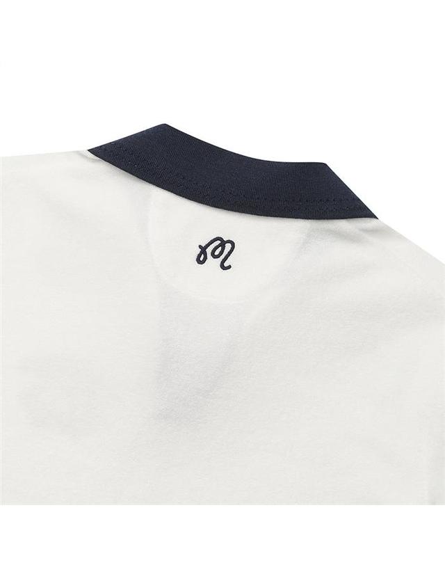 말본골프 [밀라코/국내발송] 말본 배색 오픈 카라 티셔츠 OFF WHITE M6122PTS12OWT 착용컷