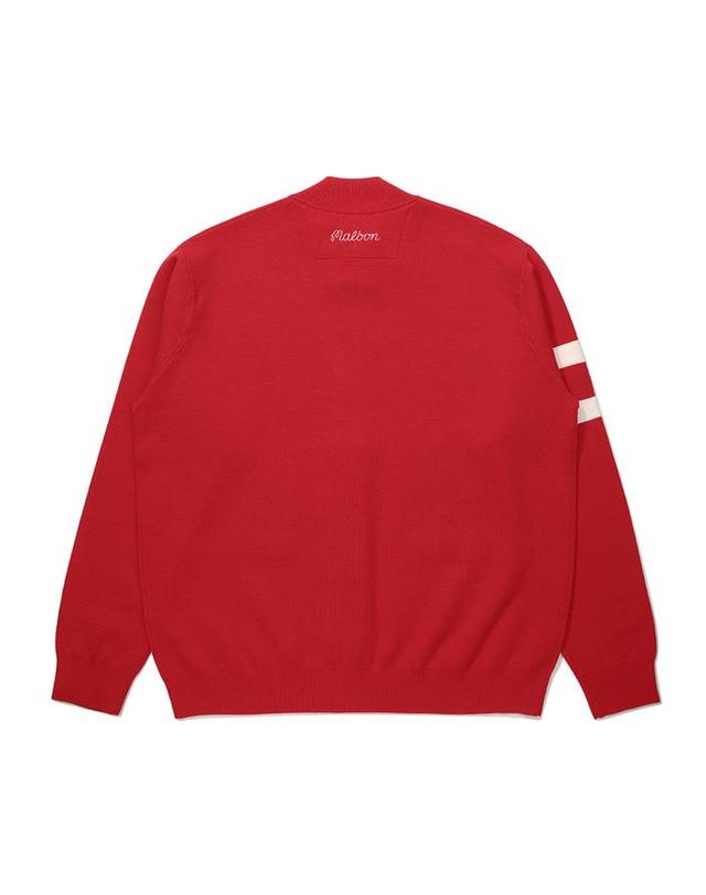말본골프 [밀라코/국내발송] 말본 니트 풀집업 자켓 RED M6121PKO01RED 착용컷