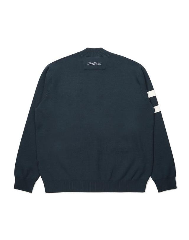 말본골프 [밀라코/국내발송] 말본 니트 풀집업 자켓 NAVY M6121PKO01NVY 착용컷