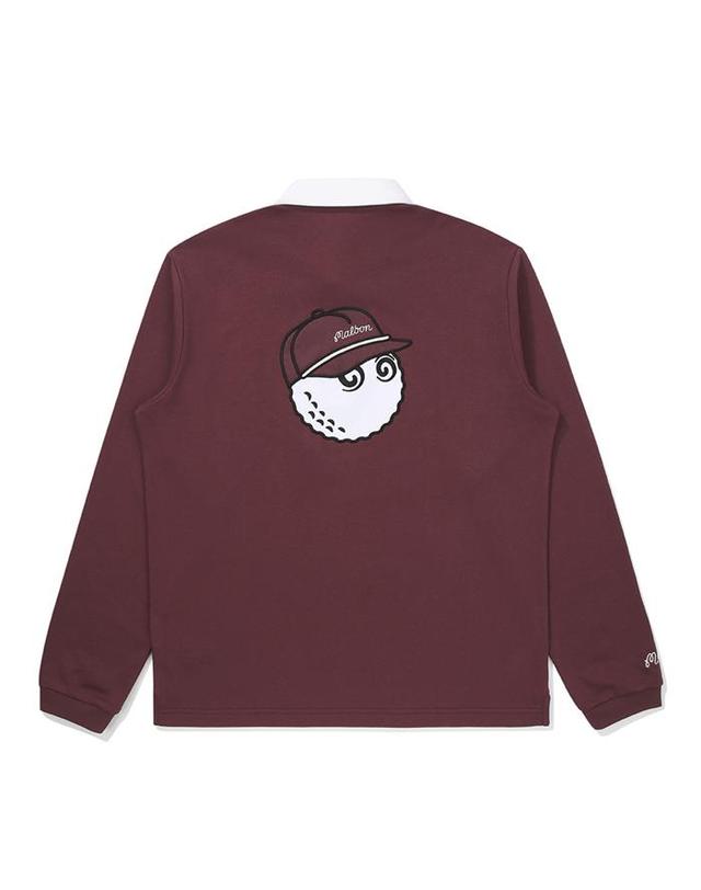 말본골프 [밀라코/국내발송] 말본 M 클래식 클레릭 티셔츠 WINE M5321PTL01WIN 착용컷