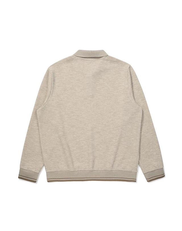 말본골프 [밀라코/국내발송] 말본 니트라이크 트레블 긴팔티 BEIGE M6121PFS01BEI 착용컷