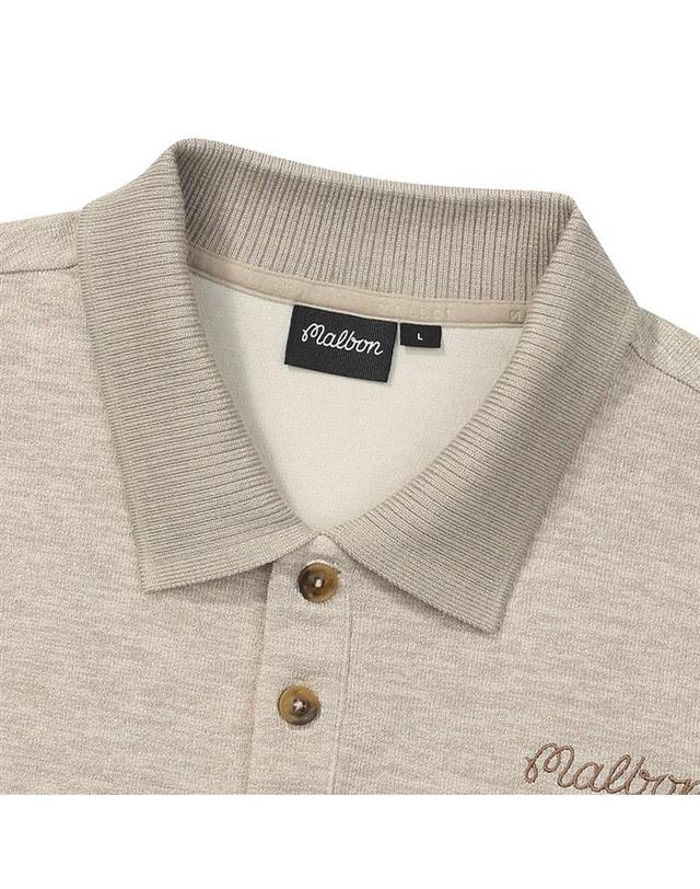 말본골프 [밀라코/국내발송] 말본 니트라이크 트레블 긴팔티 BEIGE M6121PFS01BEI 착용컷