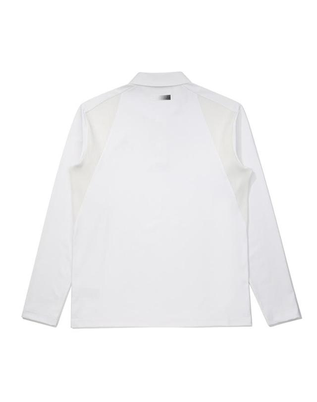 말본골프 [밀라코/국내발송] 말본 원 테크 긴팔티 OFF WHITE M6121PTL02OWT 착용컷