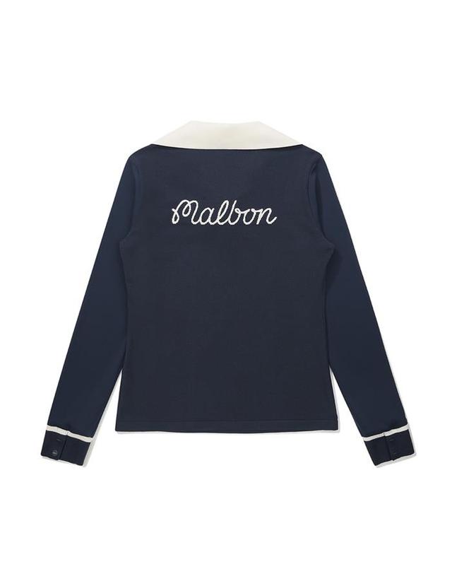 말본골프 [밀라코/국내발송] 말본 니트 카라티 NAVY M6122PKT14NVY 착용컷