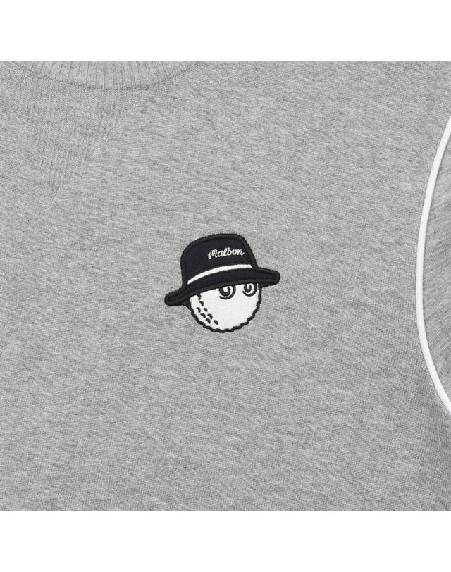 말본골프 [밀라코/국내발송] 말본 더블 니트 믹스 조직 풀오버 GRAY M6122PKT12GRY 착용컷
