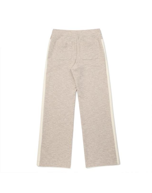 말본골프 [밀라코/국내발송] 말본 니트라이크 와이드 부츠컷 팬츠 BEIGE M6122PPT11BEI 착용컷