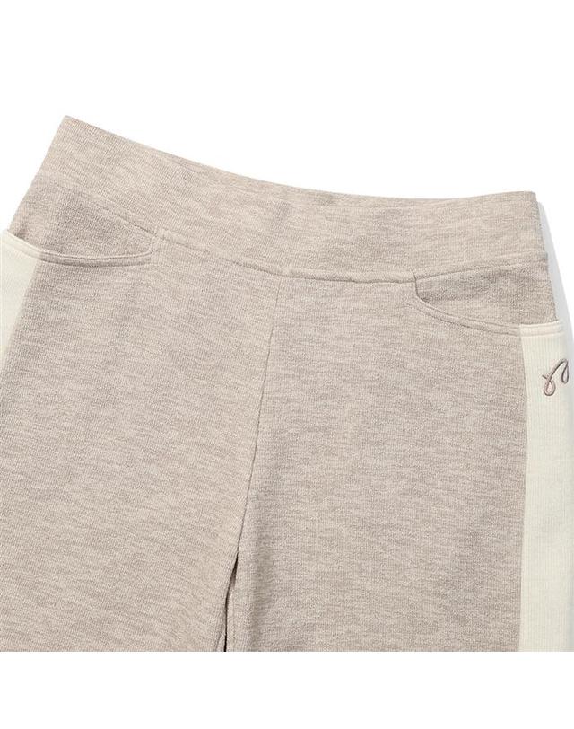 말본골프 [밀라코/국내발송] 말본 니트라이크 와이드 부츠컷 팬츠 BEIGE M6122PPT11BEI 착용컷