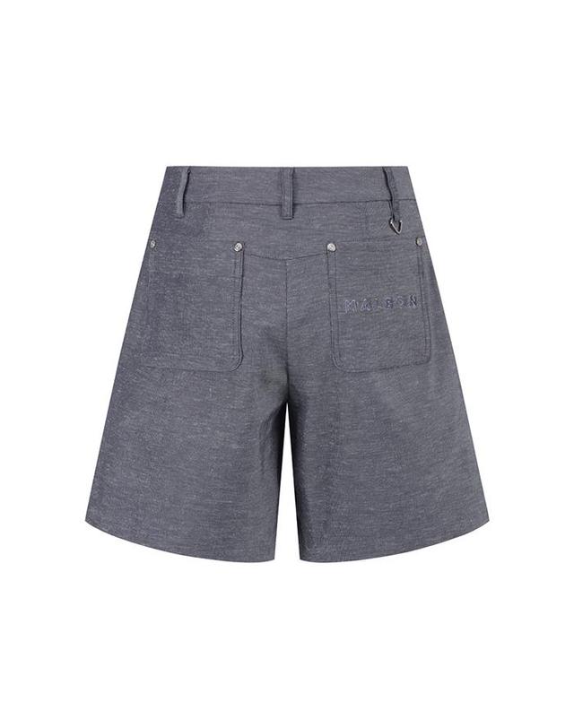 말본골프 [밀라코/국내발송] 말본 A라인 린넨 코튼 반바지 NAVY M6222PHP12NVY 착용컷