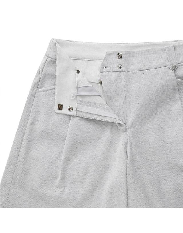 말본골프 [밀라코/국내발송] 말본 A라인 린넨 코튼 반바지 GRAY M6222PHP12GRY 착용컷