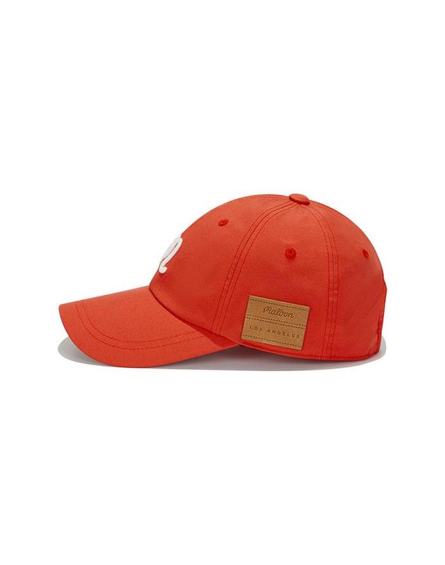 말본골프 [밀라코/국내발송] 말본 가죽패치 베이직 볼캡 ORANGE M6143PCP03ORG 착용컷