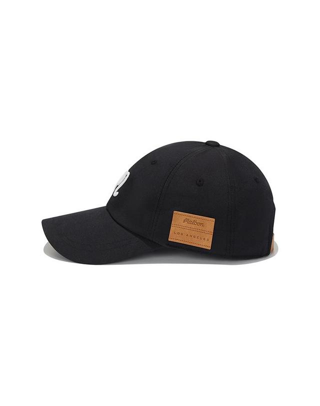 말본골프 [밀라코/국내발송] 말본 가죽패치 베이직 볼캡 BLACK M6143PCP03BLK 착용컷