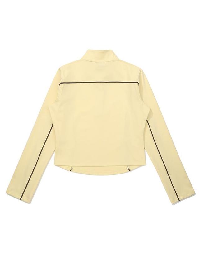 말본골프 [밀라코/국내발송] 말본골프 CAMILA 미드 레이어 져지 LIGHT YELLOW M6112LTL51YLL 착용컷