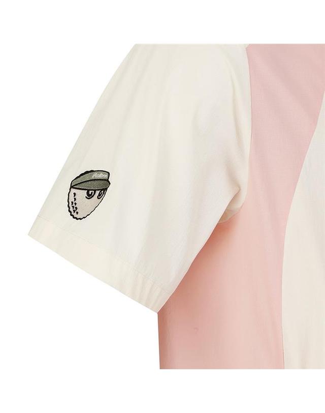 말본골프 [밀라코/국내발송] 말본골프 에어 블록 카라 피스테 LIGHT BEIGE M6221PPI45BGL 착용컷