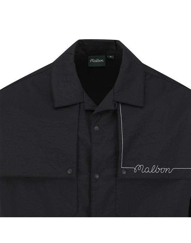 말본골프 [밀라코/국내발송] 말본골프 크링클 오픈카라 자켓 BLACK M6221LJK41BLK 착용컷