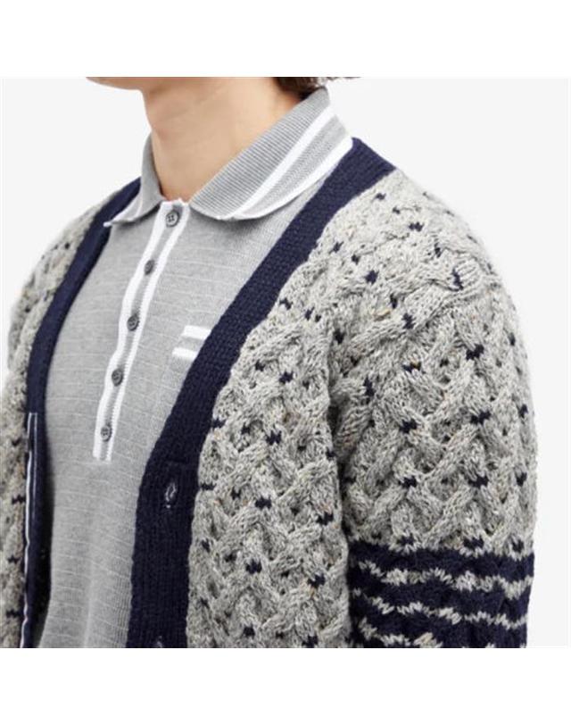 톰브라운 [밀라코/국내발송] 톰브라운 클래식 4 바 케이블 가디건 MKC542A Y1506 055 착용컷