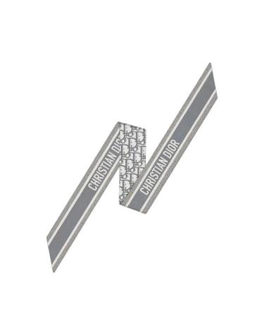 [밀라코/국내발송]  디올 오블리크 미차 스카프 실크 트윌 그레이 15DOB106I600-C810