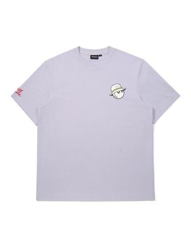 [밀라코/국내발송] 말본 버킷 스크립트 유니 라운드 티셔츠 PURPLE M6123PRS01PUR