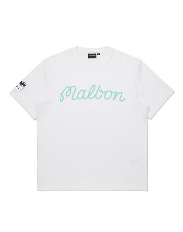 [밀라코/국내발송] 말본  스크립트 유니 라운드 티셔츠 OFF WHITE M6123PRS80OWT