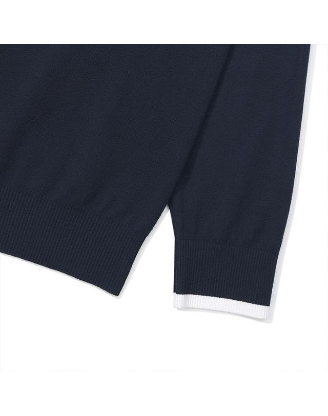 말본골프 [밀라코/국내발송] 말본 베이직 라운드 스웨터 NAVY M6121PKT41NVY 착용컷