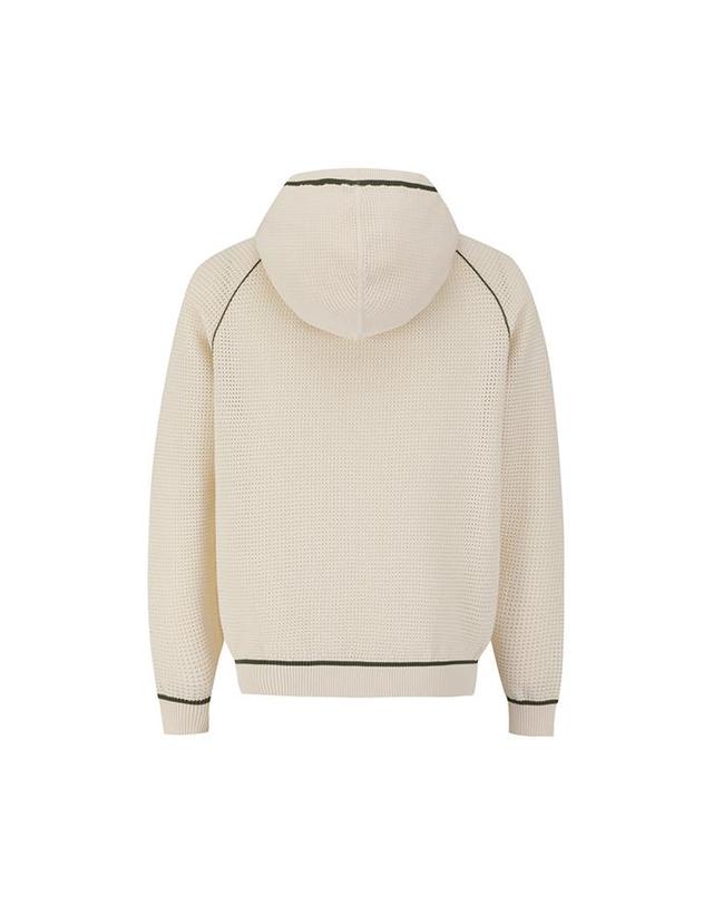 말본골프 [밀라코/국내발송] 말본골프 체인케이블패턴 크로셰 후드집업 CREAM M6223LKO41CRM 착용컷