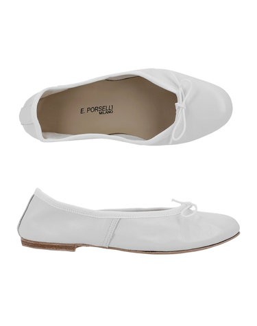 포셀리 BALLET LEATHER FLAT 95 WHITE 발레 레더 플랫 95 화이트 플랫슈즈