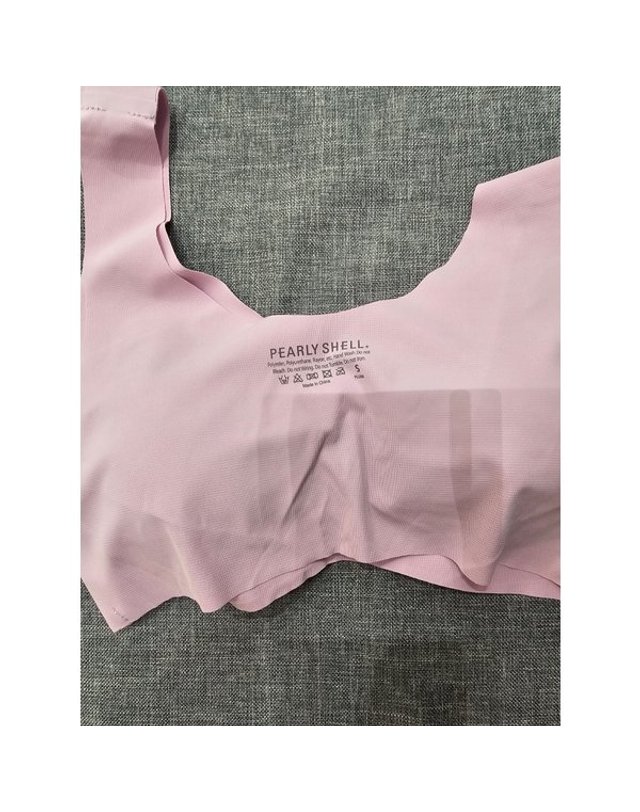 원더브라 wonderbra [갤러리아] 바이올렛 쉘론 심리스 무봉제 V넥 브라탑[펠리쉘] PSWBR2N11T 착용컷