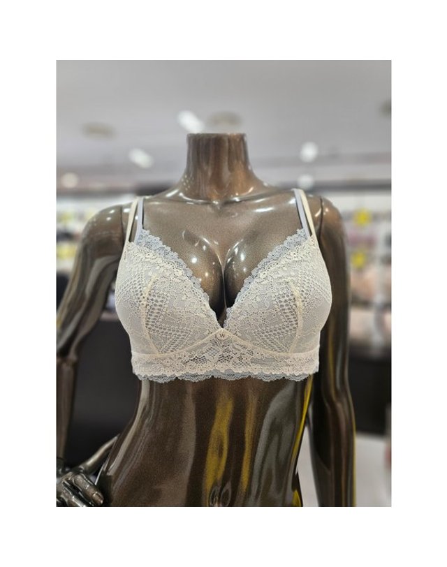 원더브라 wonderbra [갤러리아] 라이트블루화이트 러블리 노와이어브라,팬티세트(A~D컵) WBWBR5M89T,WBWPT5M 착용컷