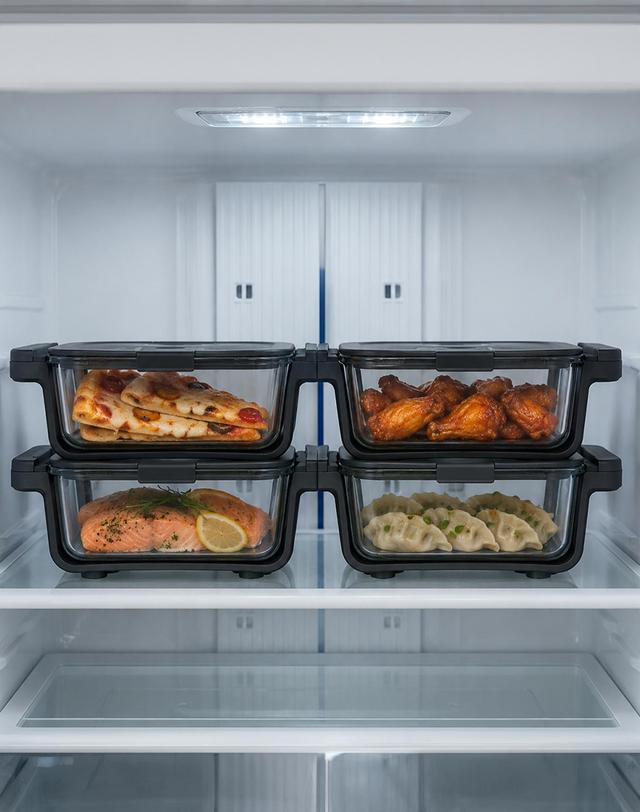 코렐 코렐 일렉 에어글라스 바사칸 에어프라이어 4L + 용기 1.5L 2개 착용컷