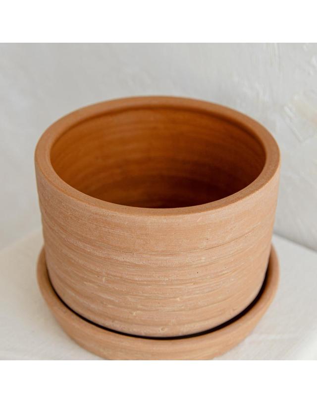 그로우플랜터 [Grow Planter] 오도네 테라코타 화분 빈티지 토분 브라운 착용컷
