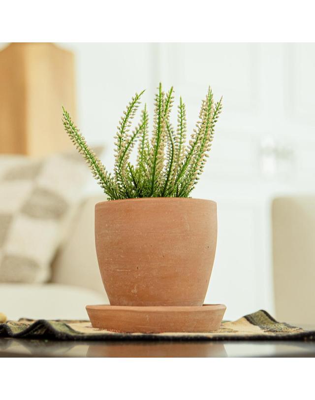 그로우플랜터 [Grow Planter] 그라시 테라코타 화분 빈티지 토분 브라운 착용컷