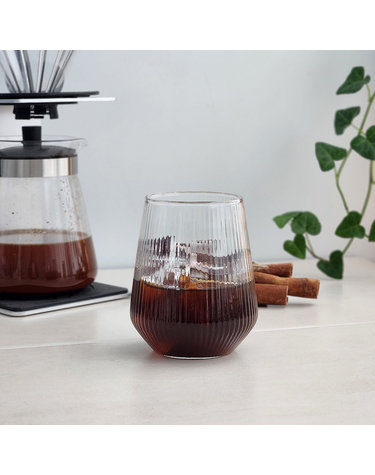 마린글라스 내열유리 베이직 플리츠 유리컵 2P 세트 460ml