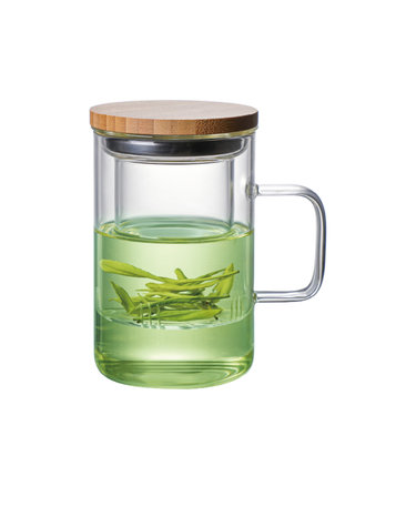 마린글라스 베이직 원목 뚜껑 필터 머그 티머그 500ml