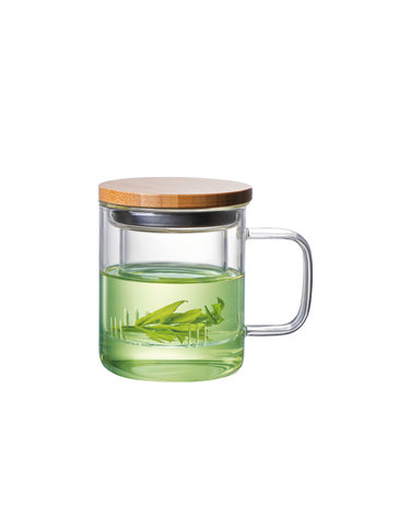 마린글라스 베이직 원목 뚜껑 필터 머그 티머그 360ml
