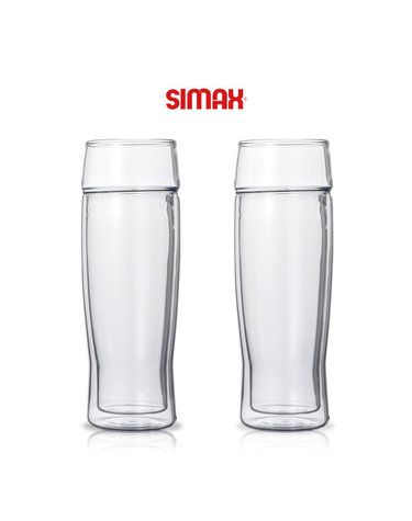 시맥스 이중유리 내열 유리 머그 맥주 컵 2P 500ml