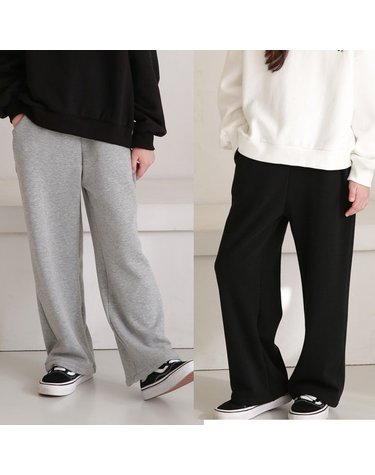 [보리보리] 국내 주니어 겨울 기모 사이드 절개 통바지 초등학생 10대