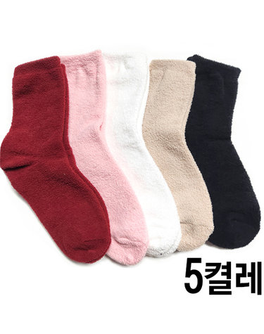 [보리보리] 여성용 무지 수면양말 국산수면양말 5켤레