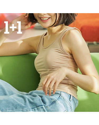 [보리보리] 끈조절가능한 스트랩형 편안한 런닝형 2가지중 심플리 브라탑 캡내장런닝 2매