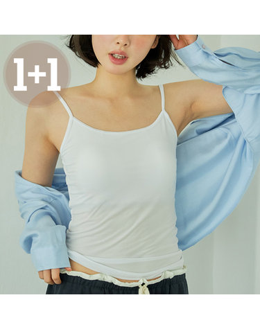 [보리보리] 여성브라탑 노밴딩 브라탑 일체형 브라런닝 캡내장 나시 에어로쿨원단 3컬러 2종