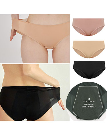 [보리보리] 플레인 생리 샘걱정 없는 누디라인 위생팬티 헬스 요가위생팬티