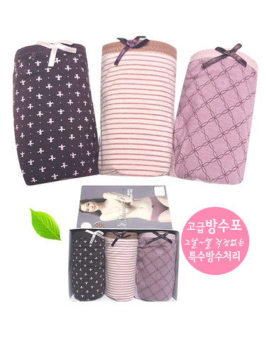 [보리보리] 마샬라위생팬티3매/생리/학생/여성/주니어/속옷/샘방지