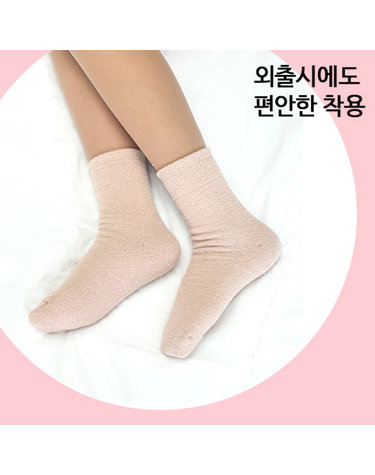 [보리보리] 국산 극세사 압축수면양말 두껍지않은양말 1족