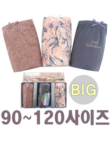 [보리보리] 엄마 할머니 안심속옷 120까지 요실금팬티 맥시 3매세트 4중 흡수층 에티켓