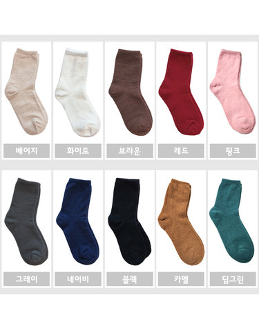 [보리보리] 무압박 편안한 여성 겨울양말 1족 국내생산양말